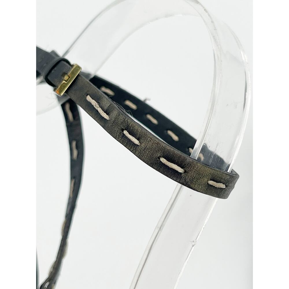 Gucci S/S 2002 Tom Ford Black Bamboo Heel Lace Up Wrap Sandal Heels US 7.5 - Picture 12 of 16